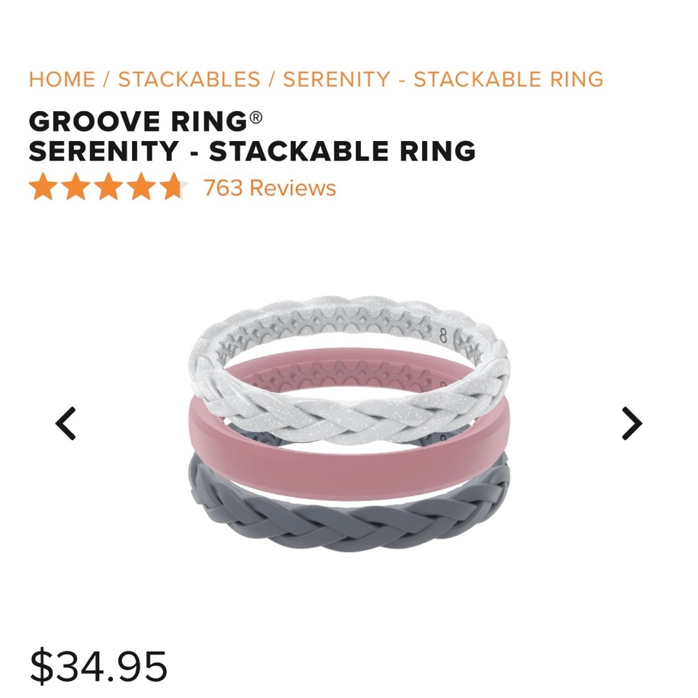 GrooveLife Silicone Stackable Ring Set - Picture 3 of 4